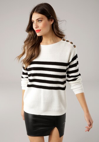 LAURA SCOTT Sweater in White: front