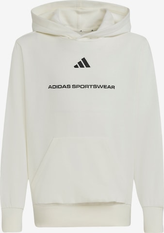 balta ADIDAS SPORTSWEAR Sportinio tipo megztinis 'Slogan': priekis