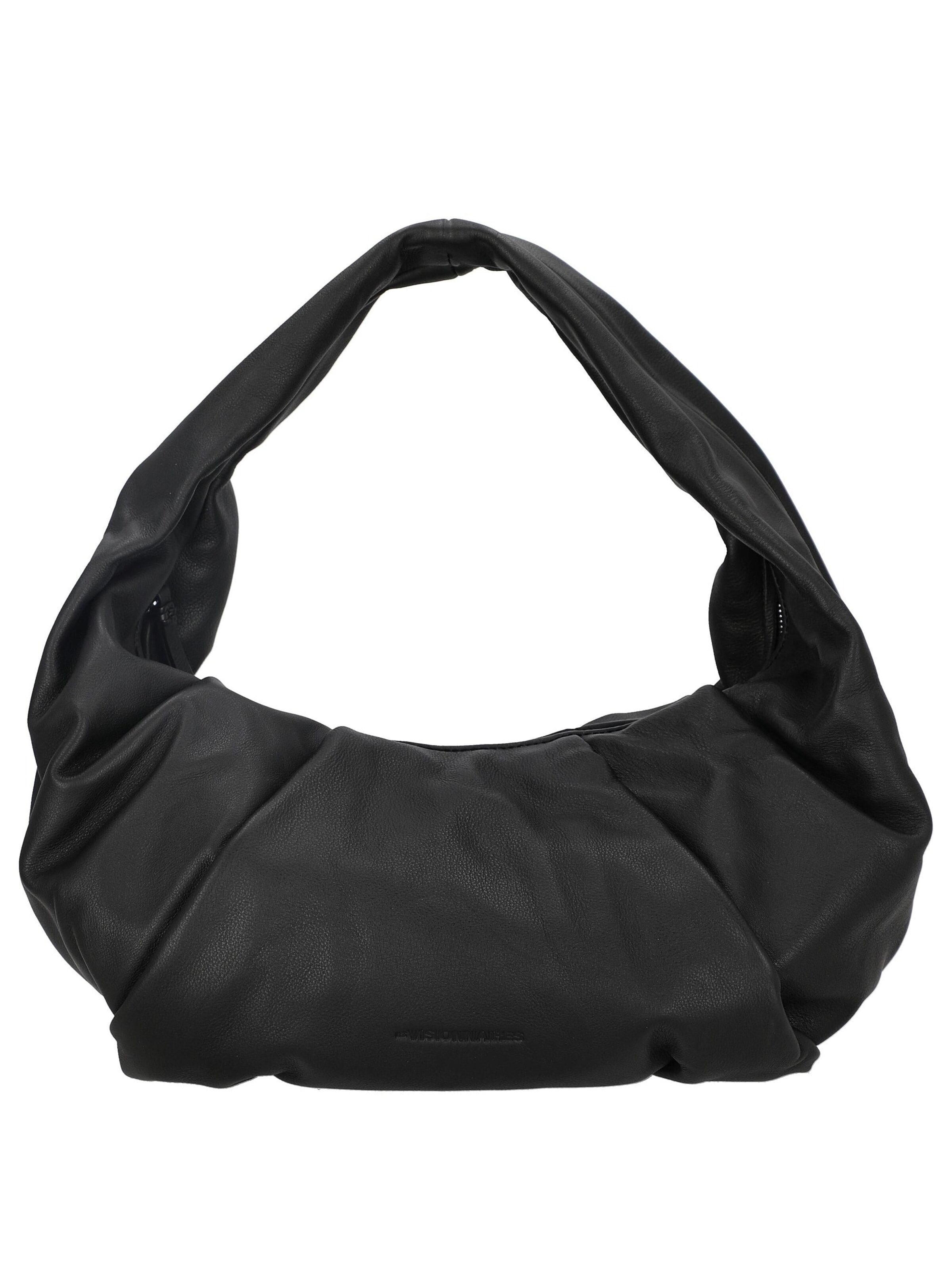 Les Visionnaires Handbag 'Greta Essential Soft Grainy' in Black: front