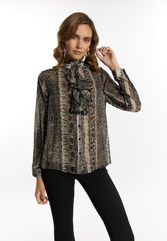 faina Blouse in Bruin: voorkant