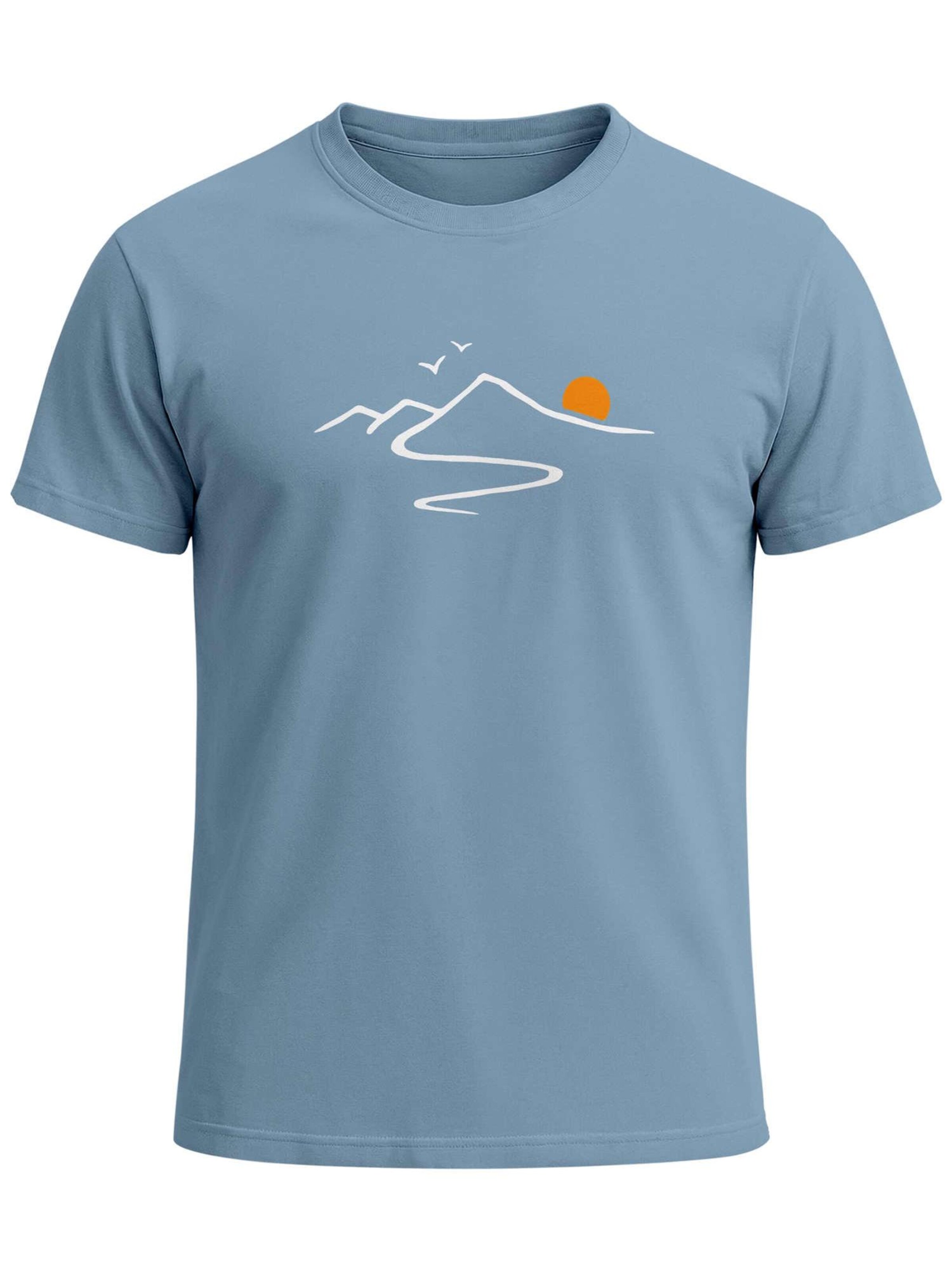 Neverless Shirt 'Mountain Trail'‌‌‌‌ in Blau: Vorderseite