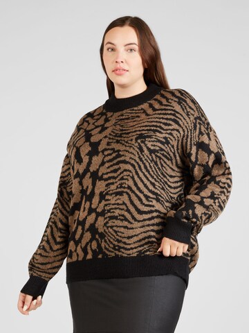 Vero Moda Curve Trui 'Vera' in Zwart: voorkant