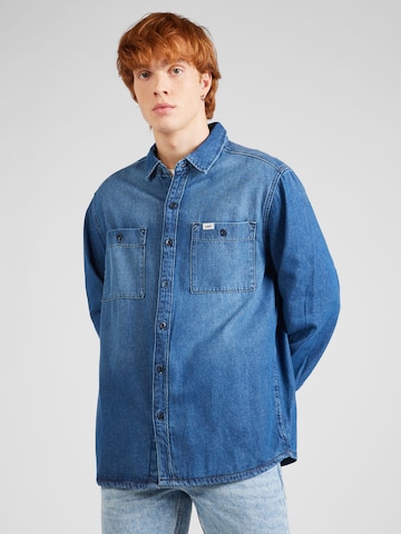 Lee Regular fit Button Up Shirt in Blue: front