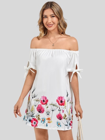 LapaPlus Summer Dress in White: front