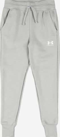 Pantalon de sport UNDER ARMOUR en gris : devant