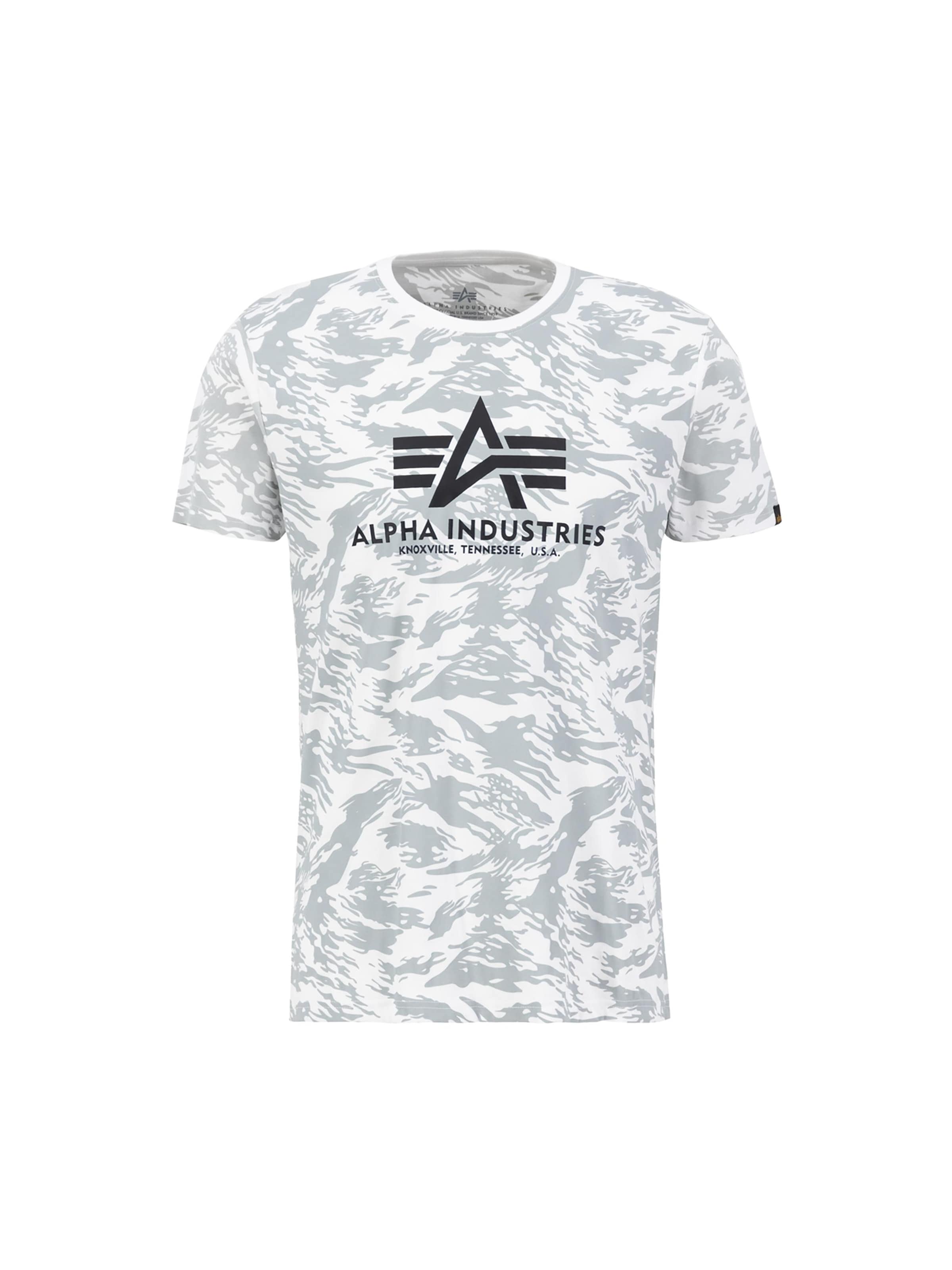 ALPHA INDUSTRIES Shirt 'Basic Logo' in White: front