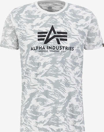 ALPHA INDUSTRIES Shirt 'Basic Logo' in White: front