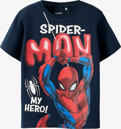 86 dydžio Marškinėliai 'NMMMarvin Spider' iš NAME IT, spalva – mėlyna / tamsiai mėlyna / raudona / balta, Prekių apžvalga