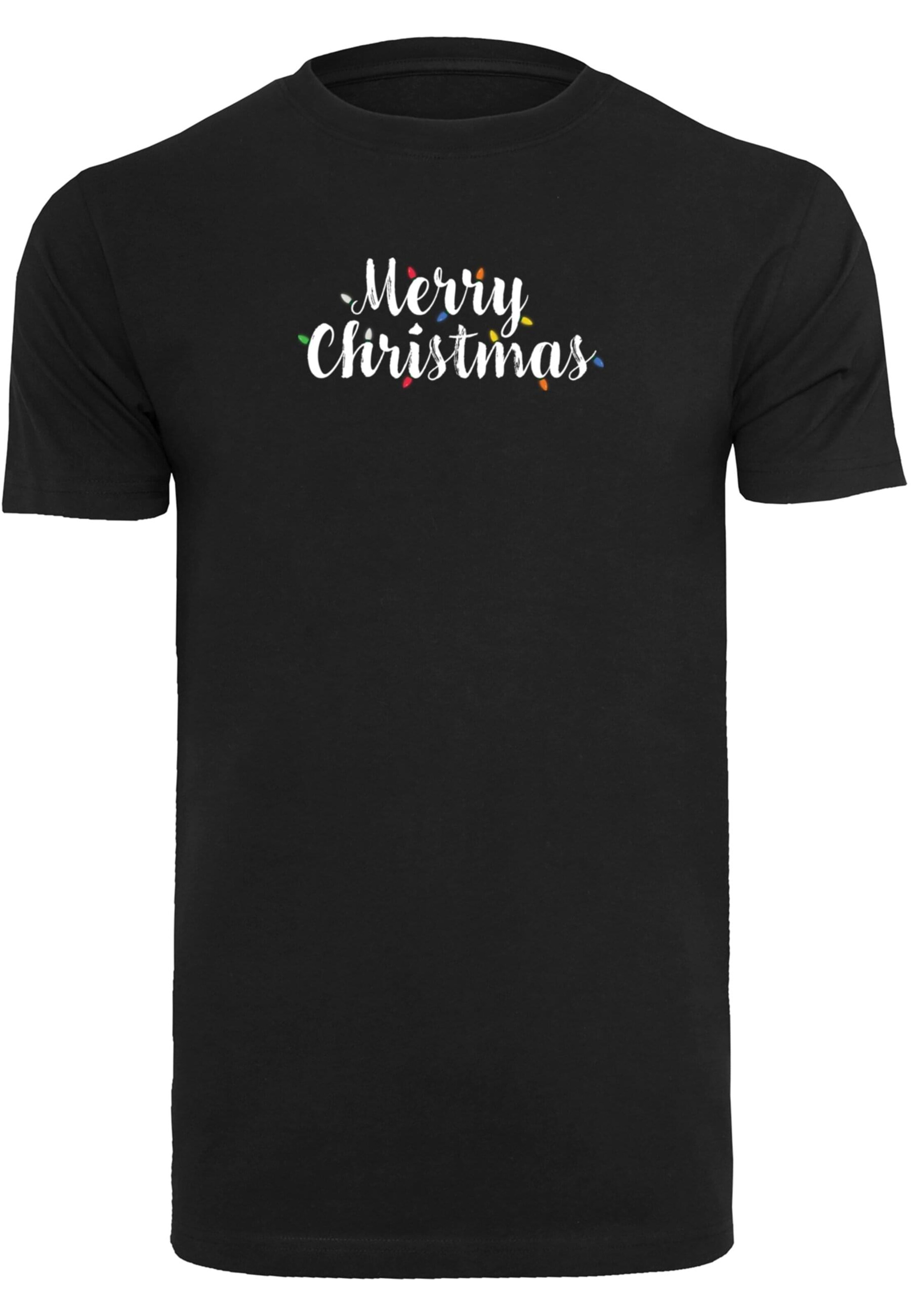 T-Shirt 'Merry Christmas Lights' Merchcode en noir : devant