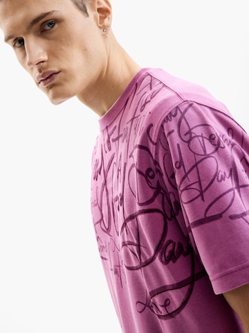rožinė Desigual Marškinėliai