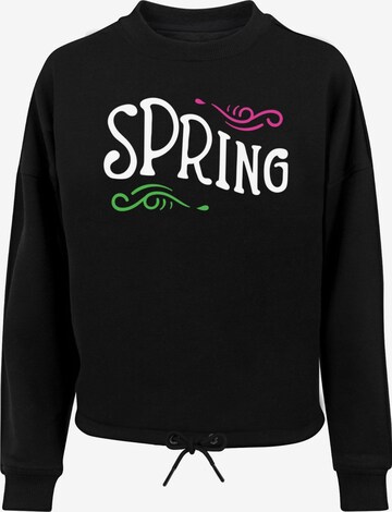 Merchcode Sweatshirt 'Spring' in Black: front