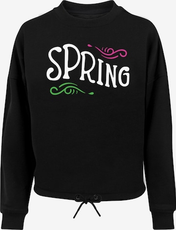Merchcode Sweatshirt 'Spring' in Zwart: voorkant