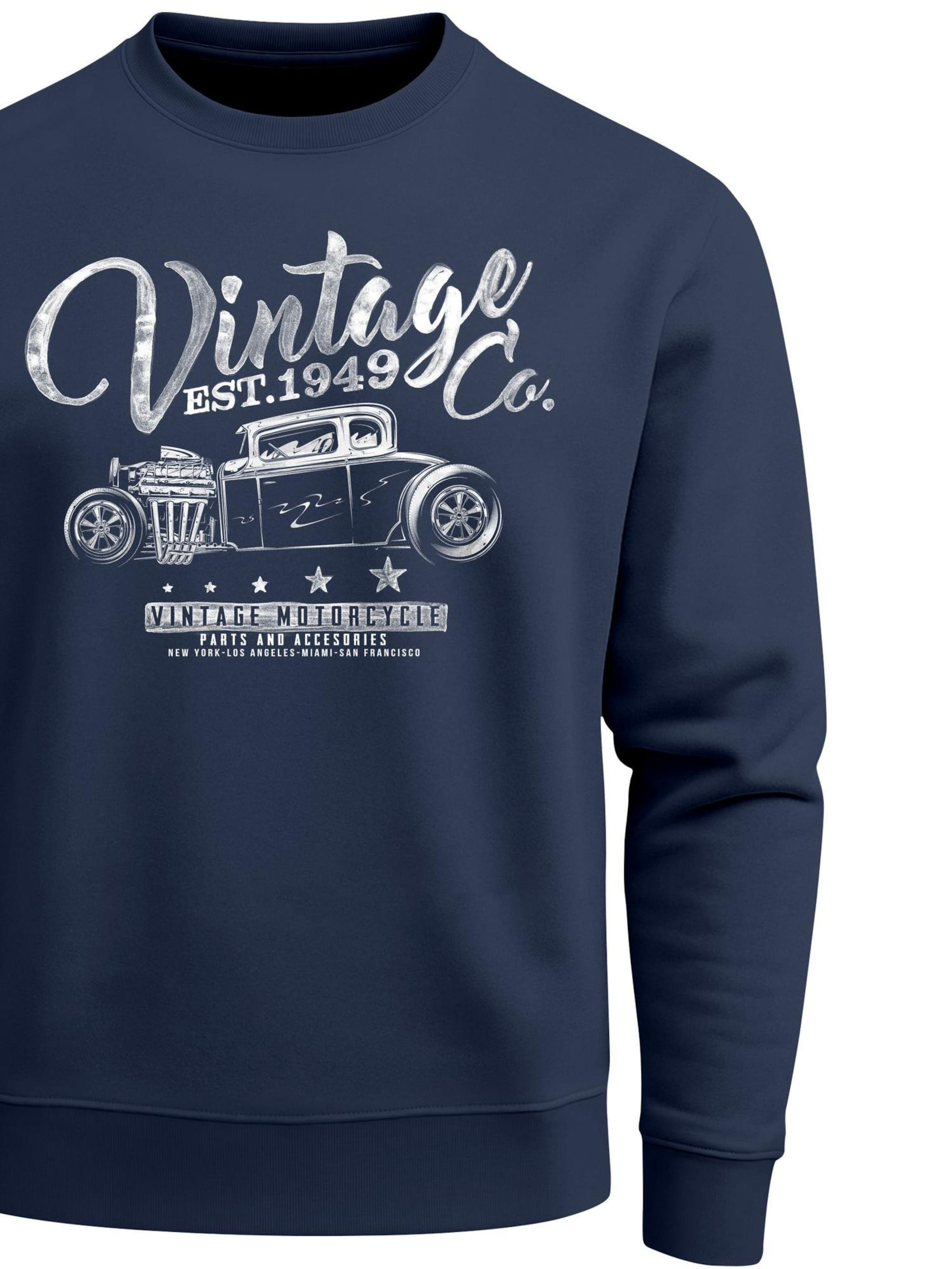 Neverless Sweatshirt 'Vintage Car' in Blue