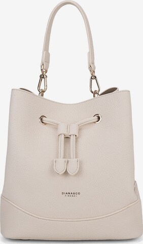 Borsa a mano 'Borsa a Mano Donna Vegan Leather con Coulisse e Tracolla Rimovibile' di Diana&Co. in marrone: frontale