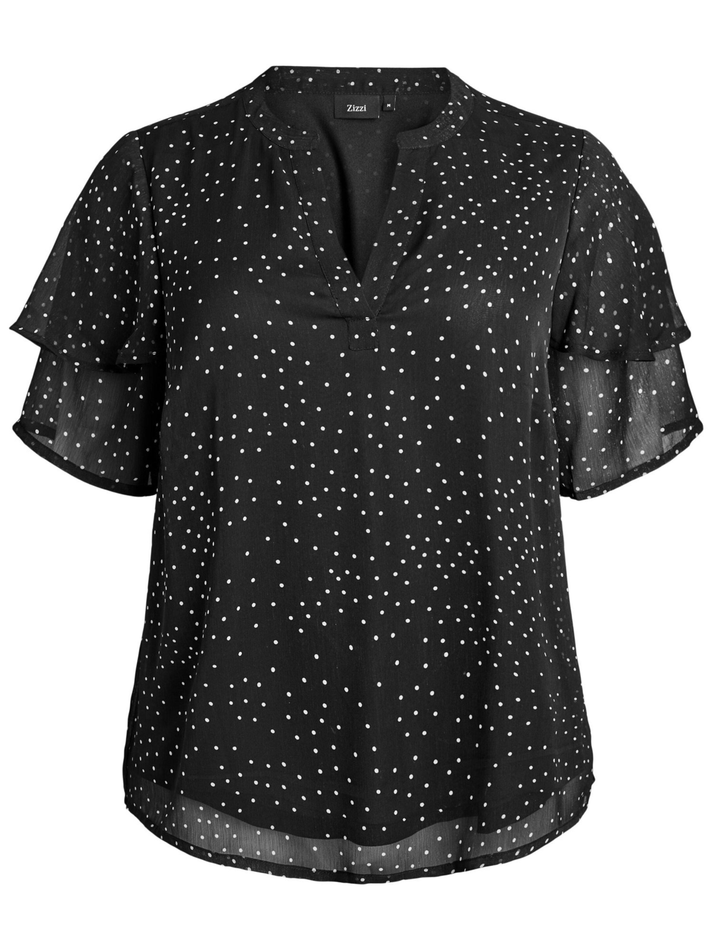 Zizzi Blúz 'Doru' - fekete: elől