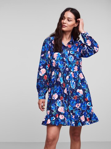 Robe-chemise 'Lima' YAS en bleu : devant