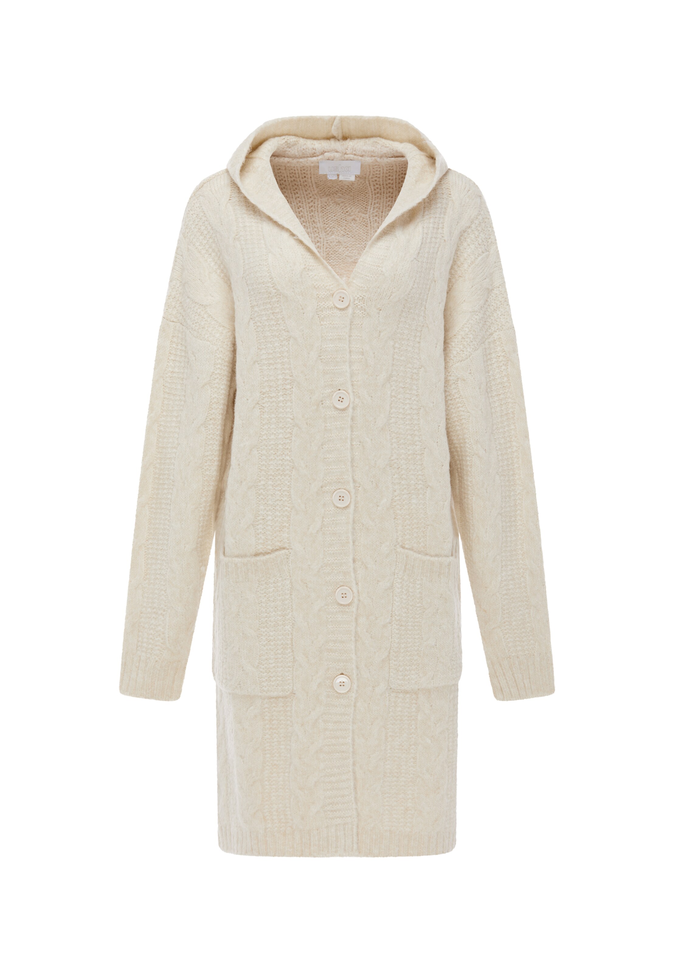 usha WHITE LABEL Trui in Beige: voorkant