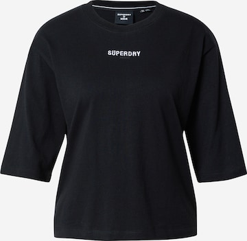 Superdry Koszulka 'Code Micro' w kolorze czarny: przód