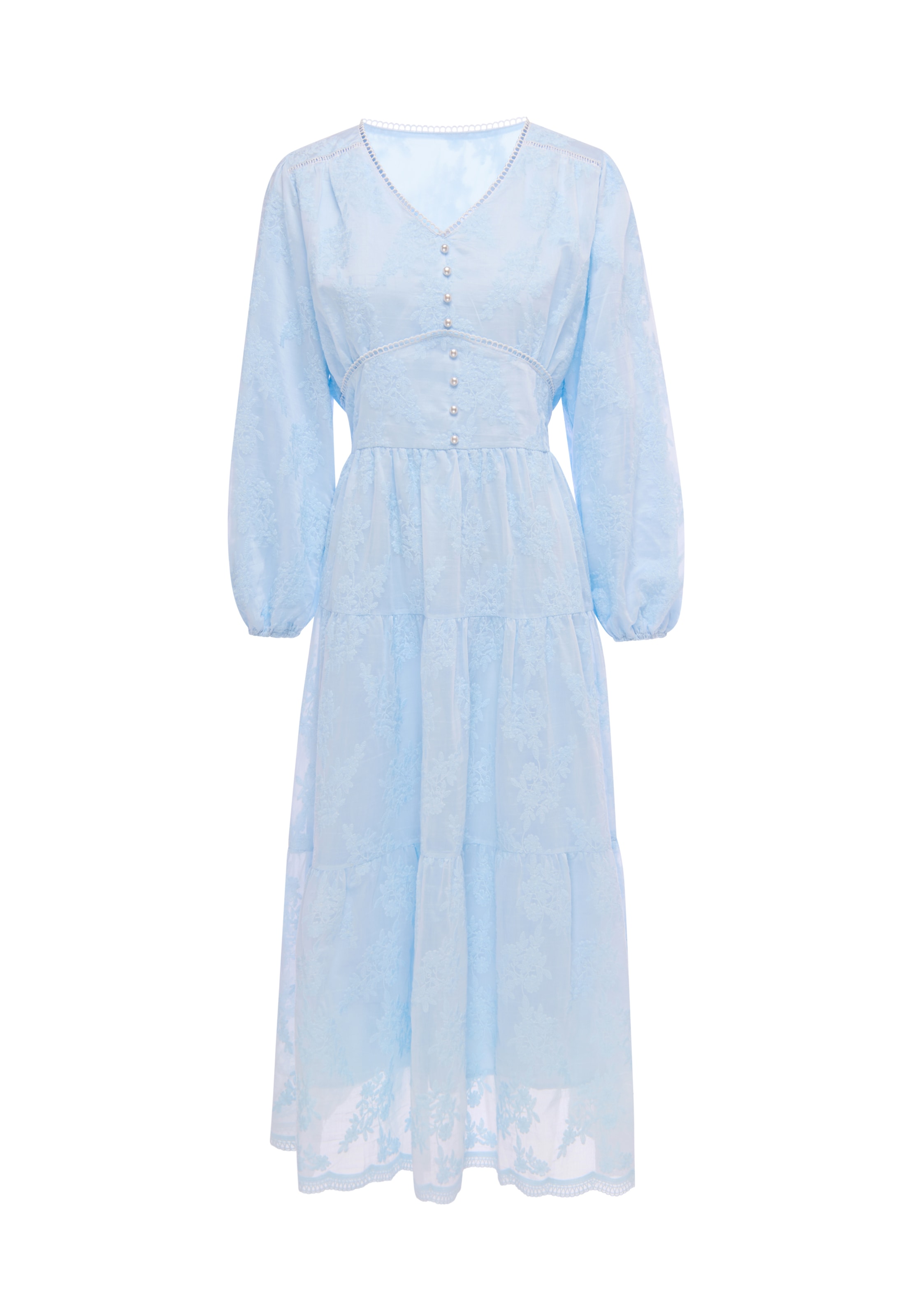 MAIRE - Vestido em azul: frente