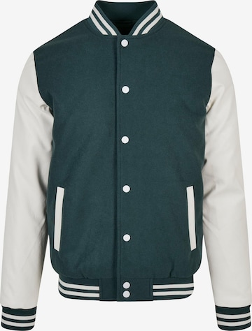 Urban ClassicsPrijelazna jakna 'Oldschool' - zelena boja: prednji dio