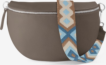 lePelou Gürteltasche 'JUNA large' in Grau: Vorderseite