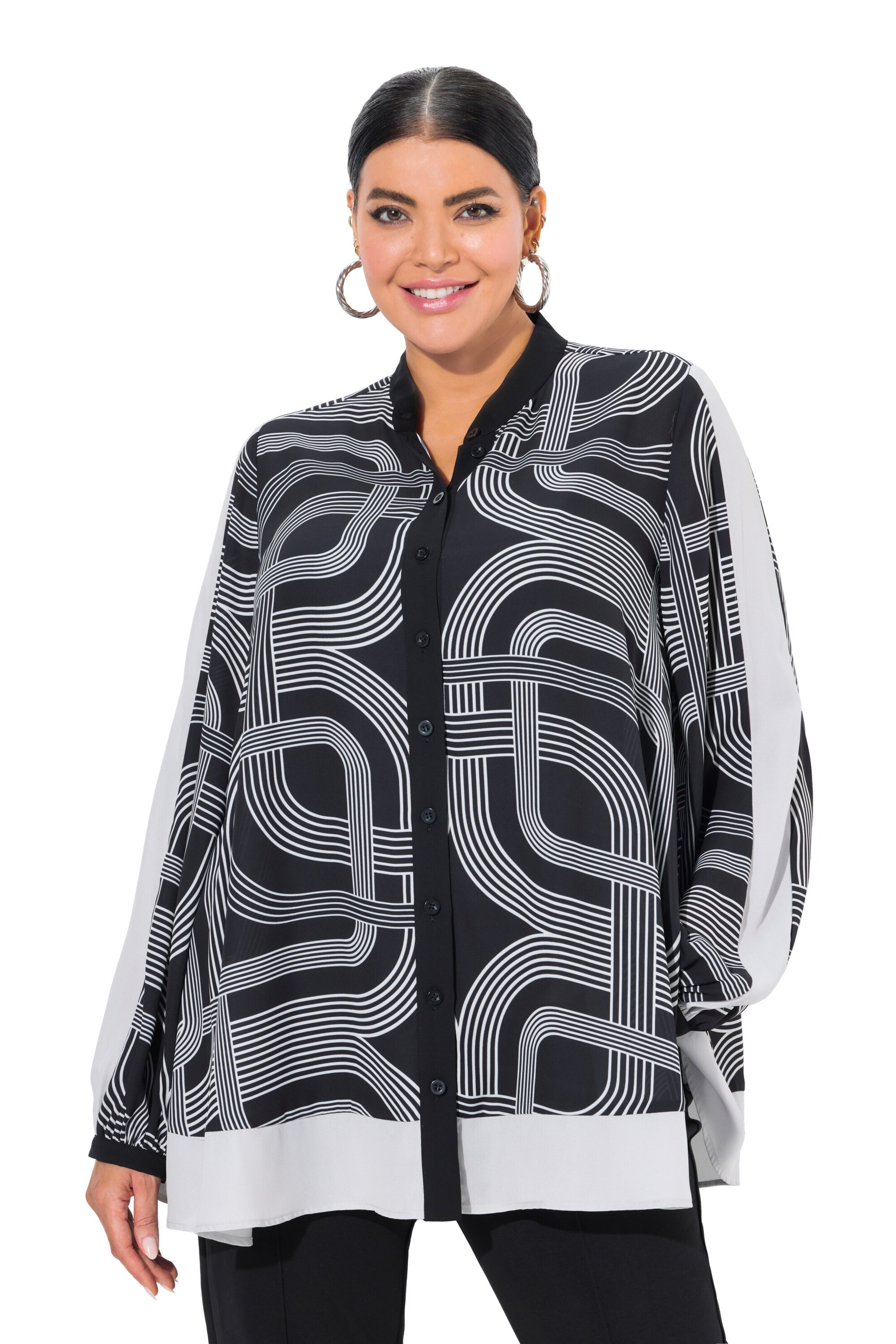 Ulla Popken Blouse in Zwart: voorkant