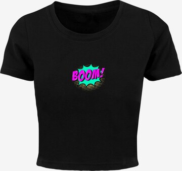 Merchcode Shirt 'Boom Comic' in Zwart: voorkant