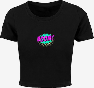 Merchcode T-Shirt 'Boom Comic' in Schwarz: predná strana