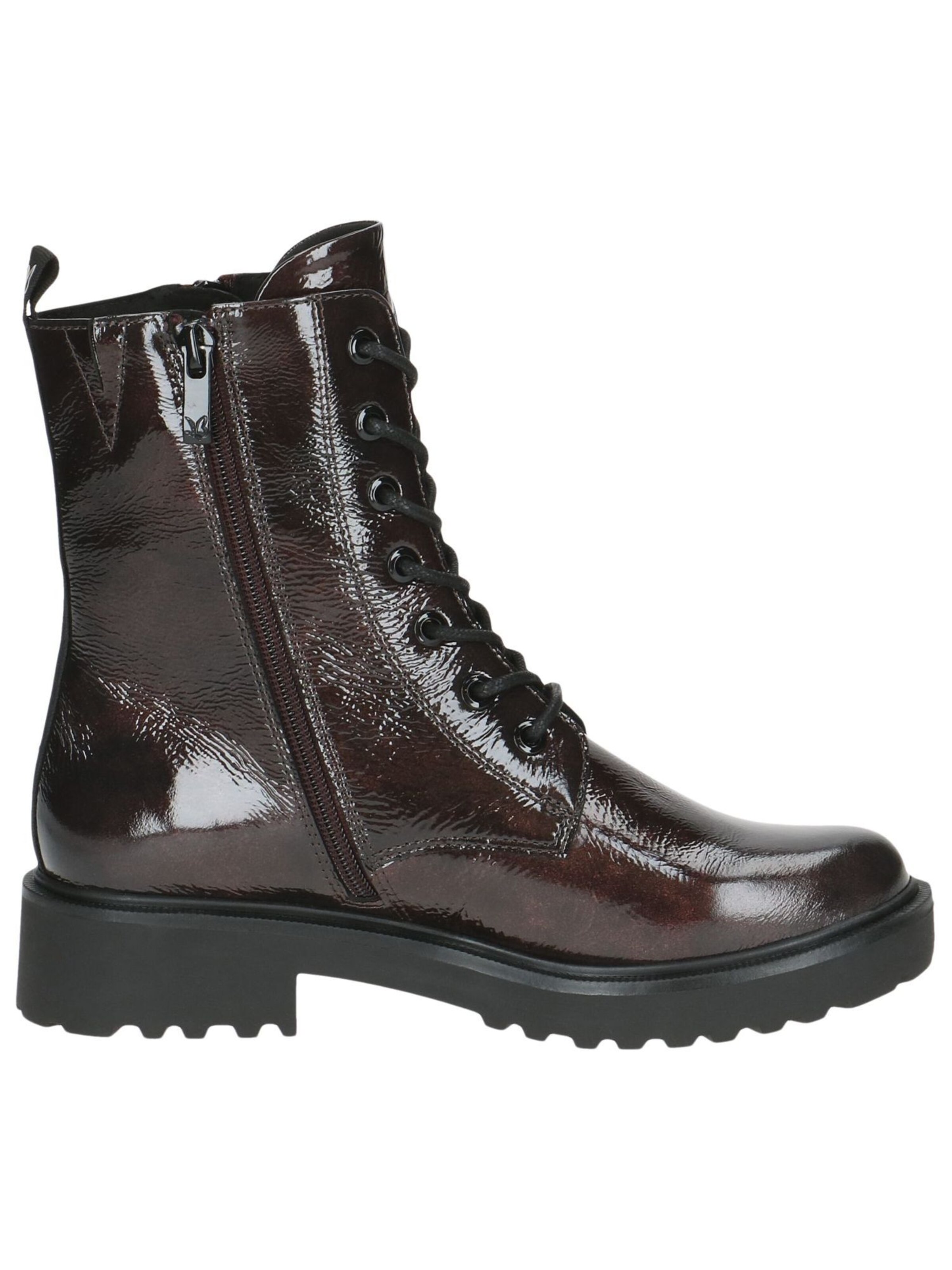 CAPRICE Lace-up bootie in Red