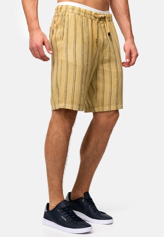 INDICODE JEANS Regular Broek in Geel