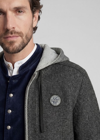 SPIETH & WENSKY Trachtenjacke Strickjacke 'Echo' in Grau: Vorderseite