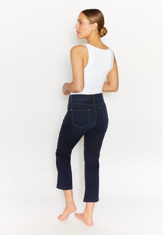 Angels Bootcut Jeans 'Leni Crop' in Blauw
