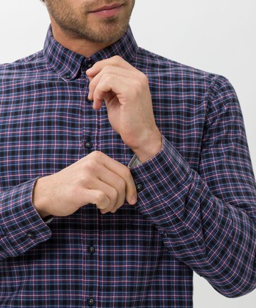 BRAX Regular fit Button Up Shirt 'Daniel' in Purple