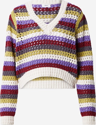OBJECT Sweater 'BAROLA' in Cream / Olive / Purple / Burgundy, Item view