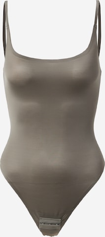 MAGIC Bodyfashion Shirt Bodysuit in Grey: front