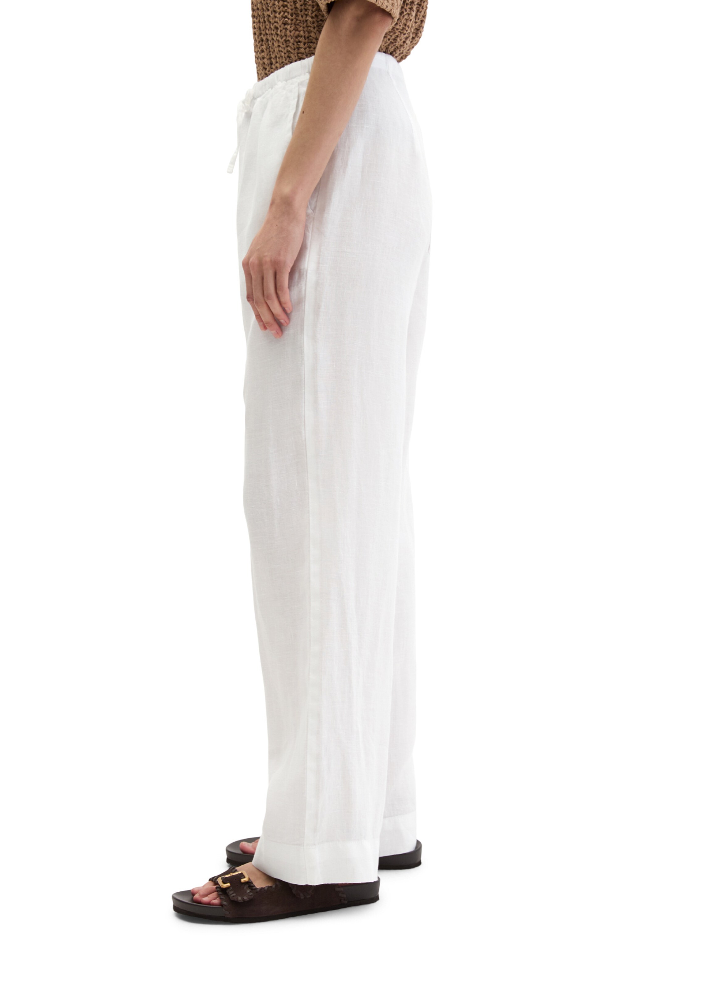 Marc O'Polo Loose fit Trousers in White