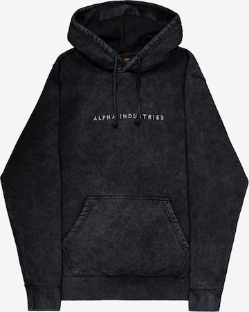 ALPHA INDUSTRIESSweater majica - crna boja: prednji dio