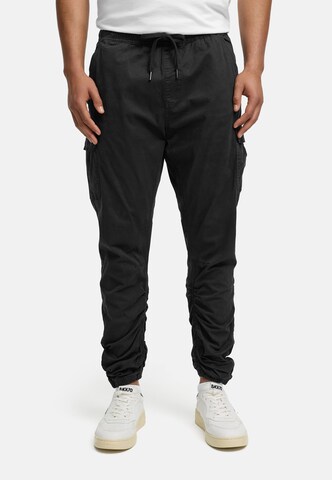 INDICODE JEANS Regular Chino trousers 'Proff' in Black: front