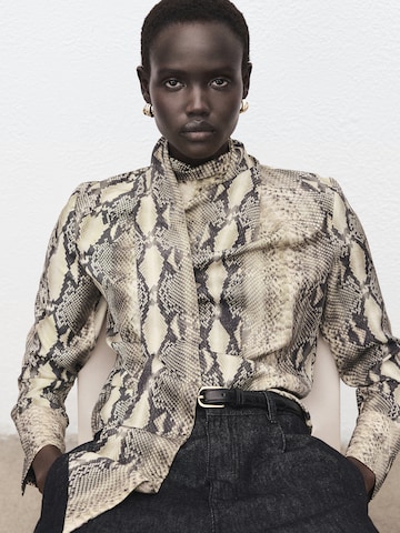 MANGO Blouse 'MILA' in Brown: front