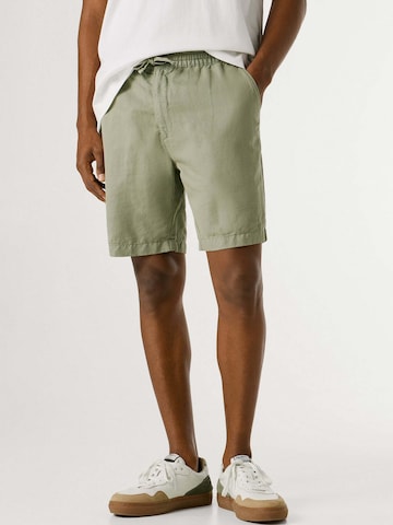 Loosefit Pantalon chino Pepe Jeans en vert : devant