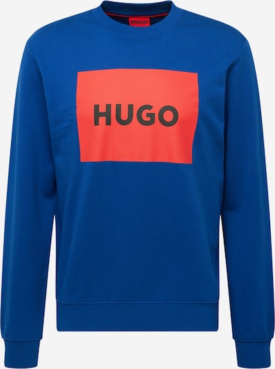 HUGO Red Sweatshirt 'Duragol' i blå / rødmeleret / sort, Produktvisning