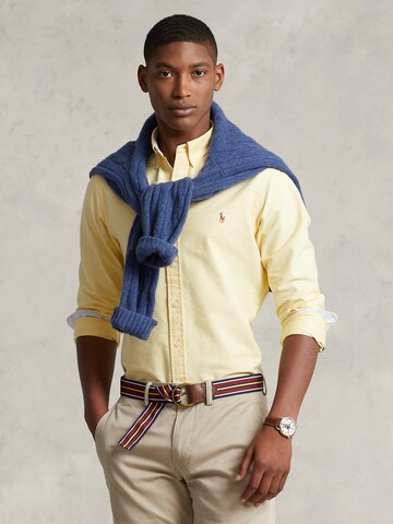 Coupe slim Chemise Polo Ralph Lauren en jaune : devant