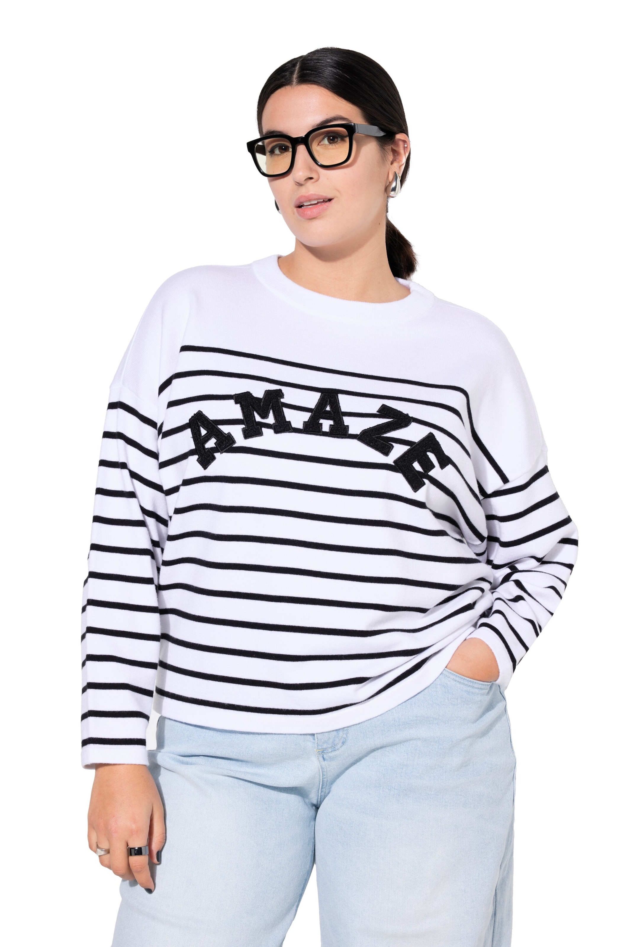Studio Untold Sweatshirt in White: front