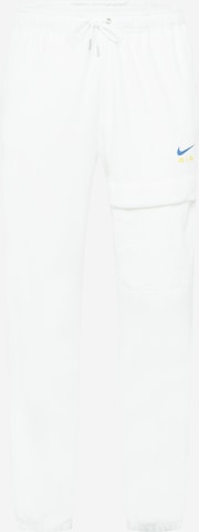 Nike Sportswear Tapered Trousers in White: front