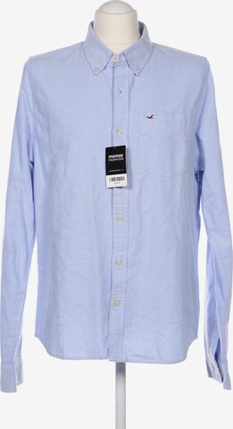 HOLLISTER Button Up Shirt in XL in Blue: front