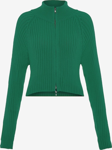 Libbi Knit Cardigan in Green: front