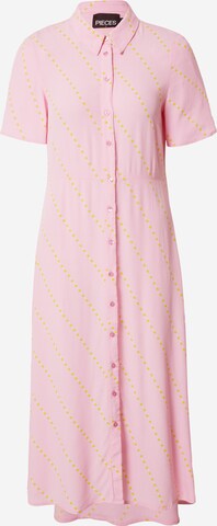 Robe-chemise 'Janni' PIECES en rose : devant