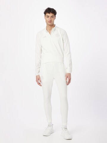 ADIDAS PERFORMANCE Tapered Sports trousers 'Fc Bayern Tiro 23' in White