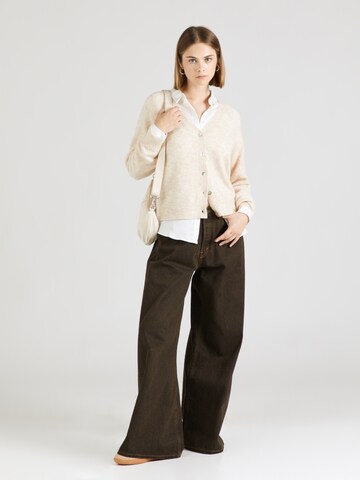 NÜMPH Gebreid vest 'RIETTE' in Beige