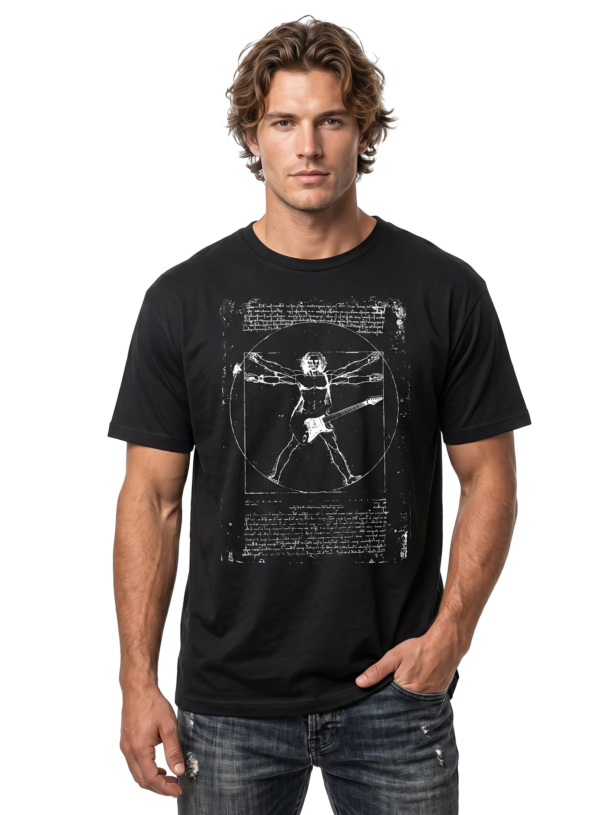 MAKAYA Shirt 'Da Vinci Rock' in Black